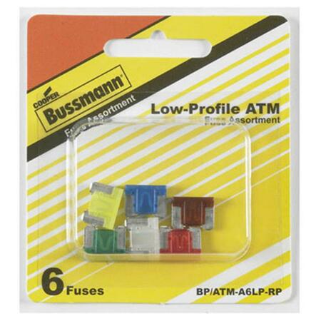 EATON BUSSMANN BP-ATM-A6LP-RP Low Profile Auto Fuse Assortment, 6PK 157672